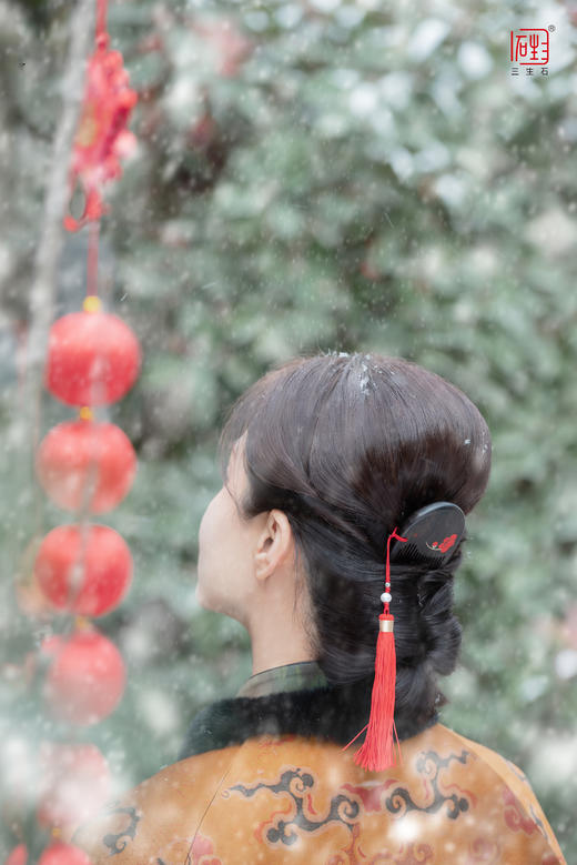 《三生石.正念》梅兰竹菊 非遗螺钿工艺 多用梳饰 商品图8