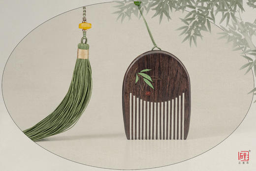 《三生石.正念》梅兰竹菊 非遗螺钿工艺 多用梳饰 商品图3