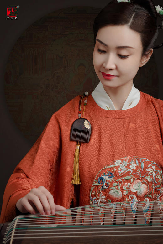 《三生石.正念》梅兰竹菊 非遗螺钿工艺 多用梳饰 商品图12