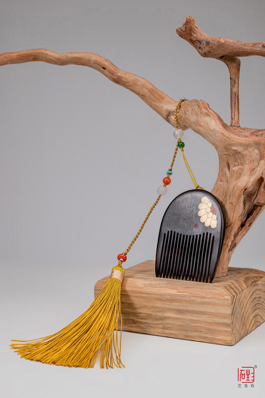 《三生石.正念》梅兰竹菊 非遗螺钿工艺 多用梳饰 商品图7