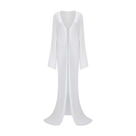 Swaying 白色马海毛长开衫 商品图0