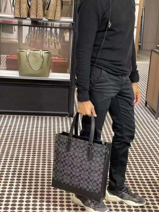 直邮1750！COACH 新款GRAHAM男款公文包💼托特包老花Logo 商品图3