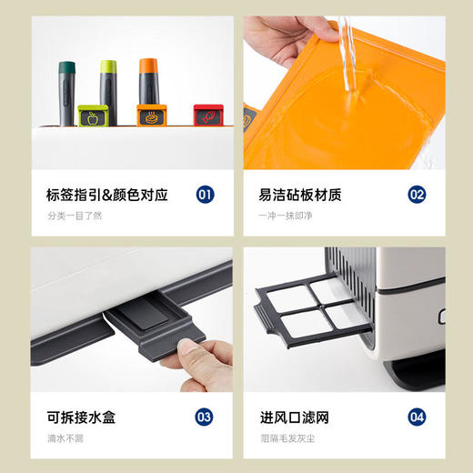 摩飞刀具砧板消毒机MR1001紫外线高温双重消毒一体式收纳（含3块菜板+3把刀）【摩飞系列】 商品图4