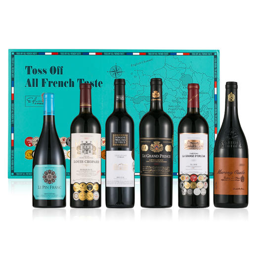 一站式品鉴多种法式风情 | 一箱喝遍法国红酒6瓶礼盒装[福利品] 商品图0