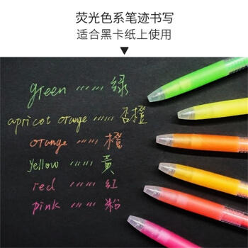 日本百乐（PILOT）JUICE彩色果汁中性笔百果乐按动水笔手账笔0.7mm LJU-60F-6CK 荧光6色套装 商品图1