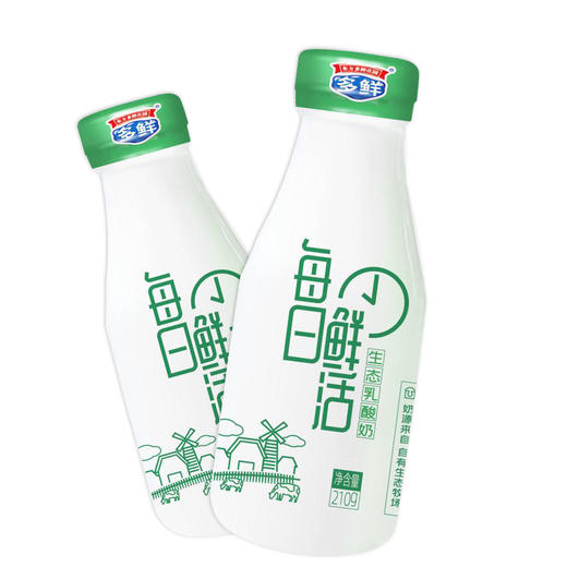 多鲜高钙特浓牛奶+生态乳酸奶6瓶装（两种口味任选，瓶子不回收） 商品图4