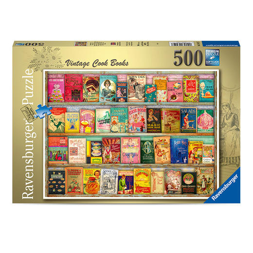 Ravensburger拼图  平面拼图500片 复古美食杂志  RAVC164127 商品图2