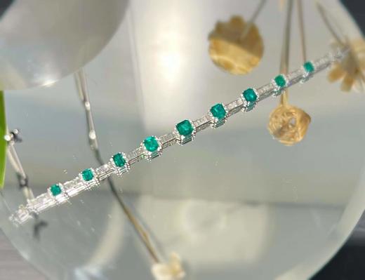 「节奏」沃顿绿祖母绿钻石手链 5.26克拉祖母绿 商品图1