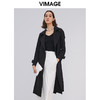 VIMAGE纬漫纪女装翻领经典显瘦收腰长款风衣外套VC2004006 商品缩略图3