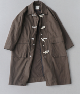 BLBT/ 14246廓形牛角扣翻领长风衣