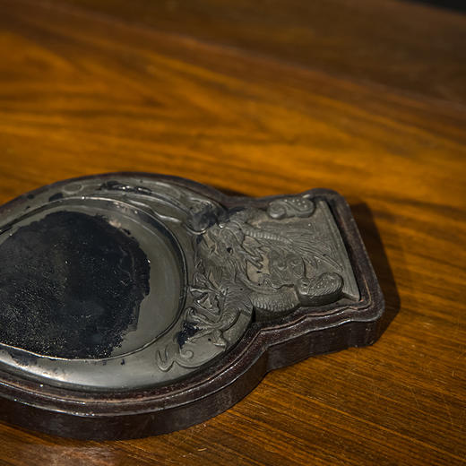 清 云龙纹瓶形砚（大漆盖盒） 商品图1