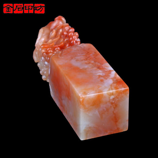 【金石印坊】老挝石桃花冻花鸟钮方章-012116-3.5*3.4*14.0cm 商品图3