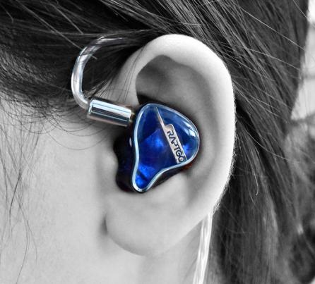 RAPTGO 绕耳式三单元楼氏圈铁定制耳机可换线HiFi娄氏高解析3D打印入耳式发烧潮  DR 3H 商品图2