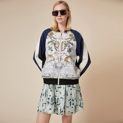 广绣鹤鹿同春图亮片棒球衣外套 商品图4