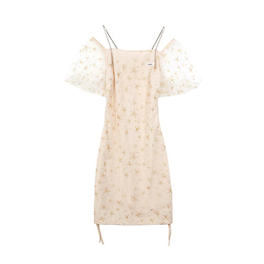 【样品清仓】Sei Carina Y星星纱抽褶连衣裙（不支持退换）[福利品] 商品图1