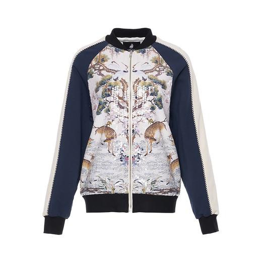 广绣鹤鹿同春图亮片棒球衣外套 商品图1