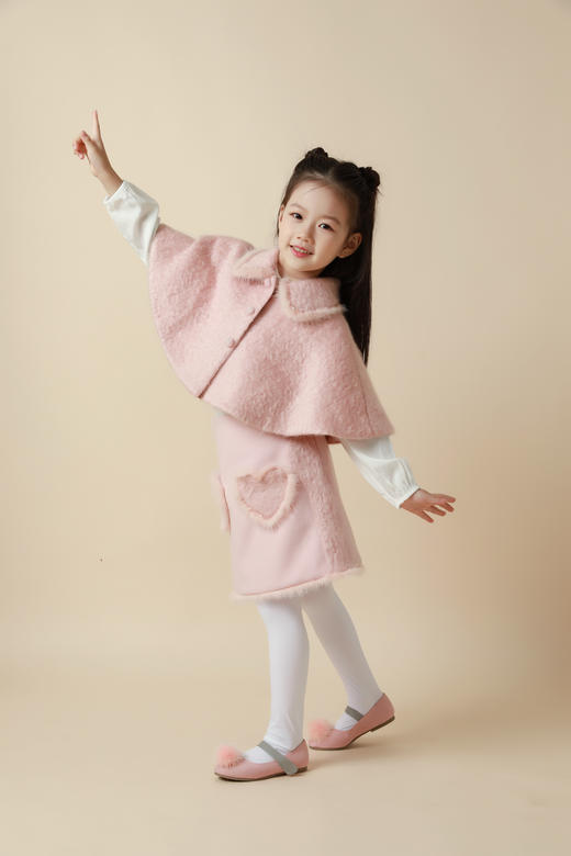 非质量问题不退换哦~PureShare女童公主裙2021新款时髦加厚毛呢秋冬款连衣裙-小甜心 商品图3