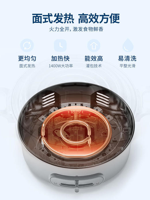 摩飞电热火锅家用分体式鸳鸯火锅MR9087【摩飞系列】 商品图2