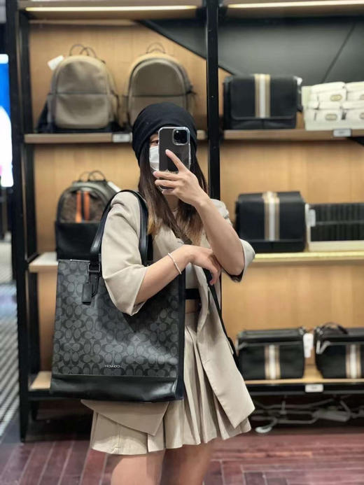 直邮1750！COACH 新款GRAHAM男款公文包💼托特包老花Logo 商品图1