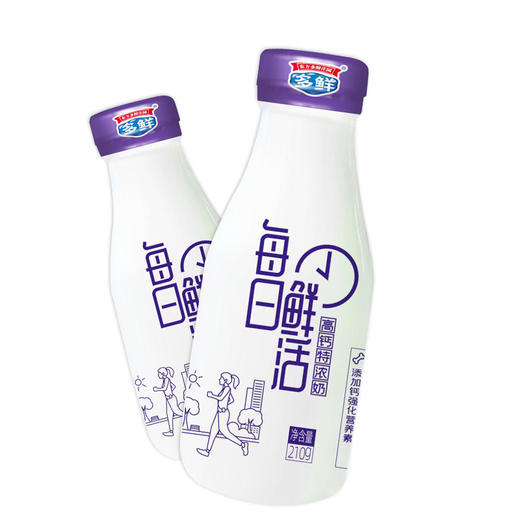 多鲜高钙特浓牛奶+生态乳酸奶6瓶装（两种口味任选，瓶子不回收） 商品图3