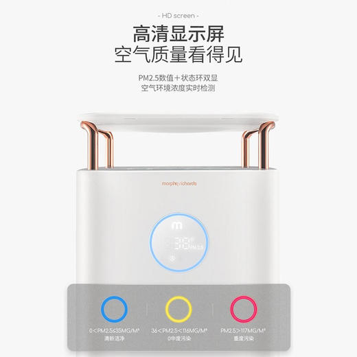 摩飞MR3500空气净化器家用去除甲醛神器吸烟除烟消毒机卧室内宠物净化机【摩飞】 商品图5