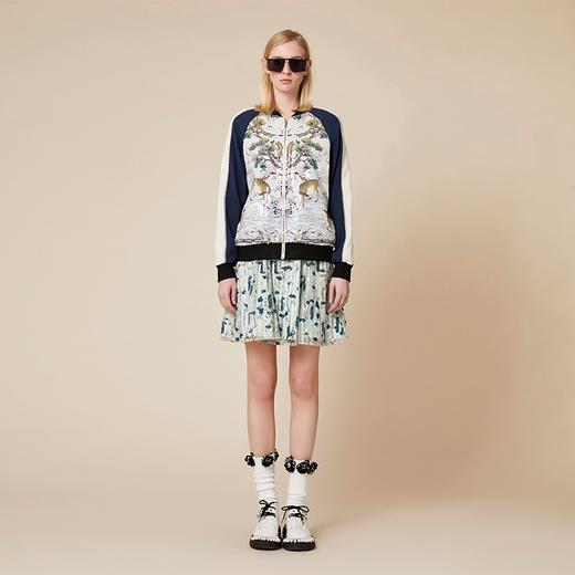 广绣鹤鹿同春图亮片棒球衣外套 商品图2