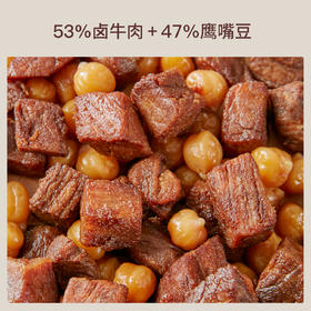 【斌哥优选】卤牛肉与鹰嘴豆，蛋白炸弹。卤牛肉吸饱汤汁，那叫一个实在 。低卡零食，饿了馋了来一口