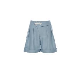 珍珠盘扣西装短裤