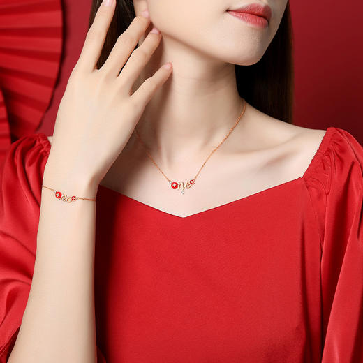 子佩集【万事如意】S925银本命年复古首饰手链项链套装【JHY-A000391M】 商品图1