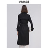 VIMAGE纬漫纪女装翻领经典显瘦收腰长款风衣外套VC2004006 商品缩略图6