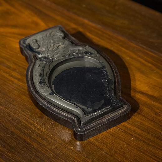 清 云龙纹瓶形砚（大漆盖盒） 商品图2