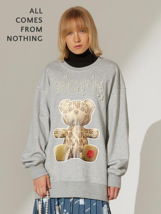 珍珠撞钉印花DIA小熊卫衣 商品图2