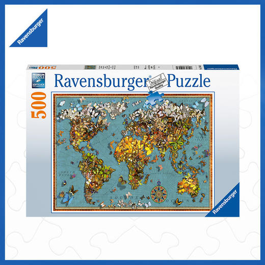 Ravensburger拼图  平面拼图500片 蝴蝶王国  RAVC150434 商品图0