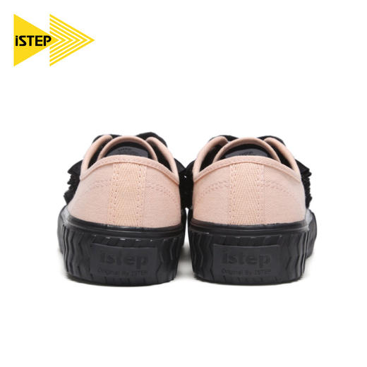 【正品】iSTEP帆布鞋女低帮2022新款休闲鞋百搭荷叶花边平跟韩版潮流板鞋 商品图3