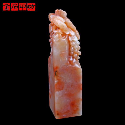 【金石印坊】老挝石桃花冻花鸟钮方章-012116-3.5*3.4*14.0cm 商品图2
