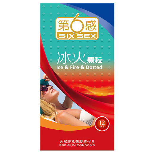 第六感冰火颗粒12只避孕套 商品图0