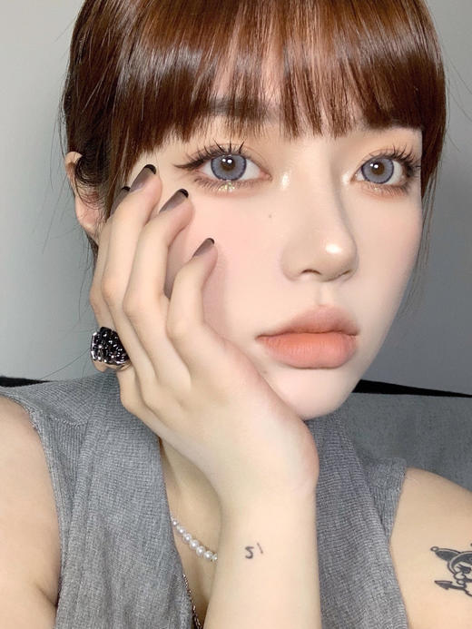 【年抛】大奶片灰 LeensColor   |  大直径14.5 着色13.8 | 【同品牌多副美瞳更划算，选款色板在详情页内】，灰色美瞳 混血美瞳 商品图11