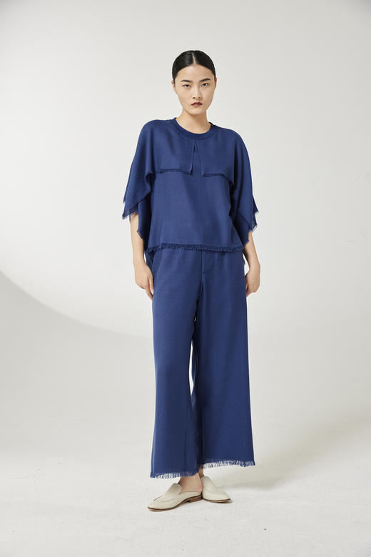 流苏边轻薄休闲裤 SJF18K354C 商品图0