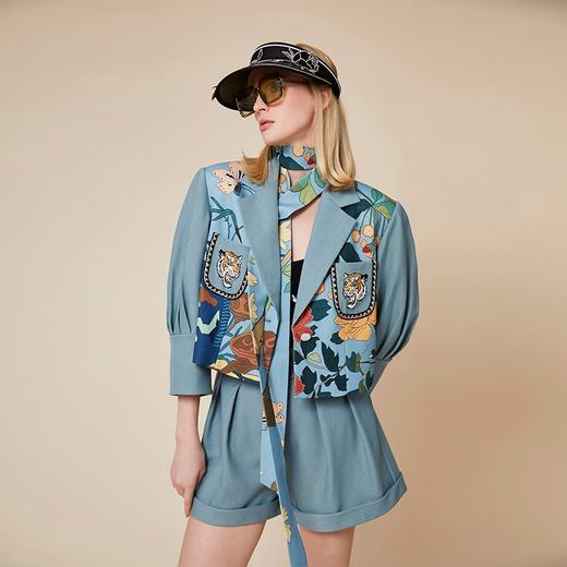 珍珠盘扣西装短裤 商品图3