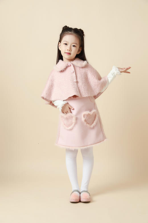 非质量问题不退换哦~PureShare女童公主裙2021新款时髦加厚毛呢秋冬款连衣裙-小甜心 商品图2