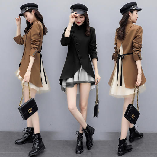 WZNH-BX1205 连衣裙优雅时尚潮流气质2021年春季中长款个性长袖 商品图3