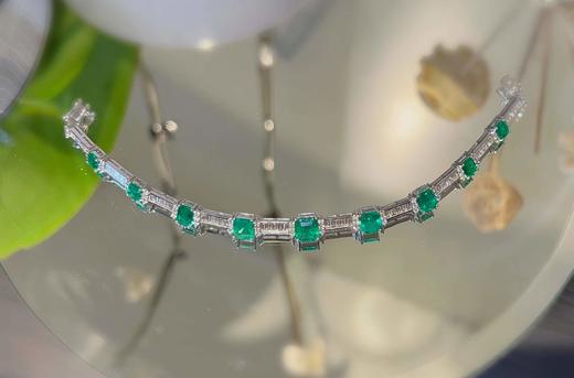 「节奏」沃顿绿祖母绿钻石手链 5.26克拉祖母绿 商品图2