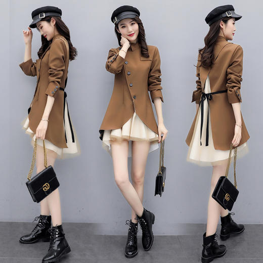 WZNH-BX1205 连衣裙优雅时尚潮流气质2021年春季中长款个性长袖 商品图2