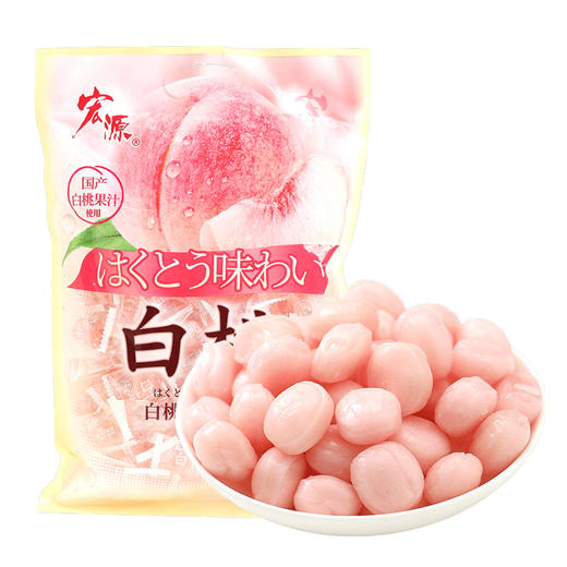 宏源白桃糖500g 商品图0