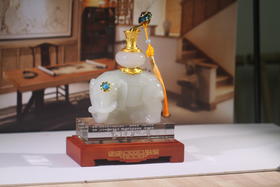 【彼达思】吉祥如意大象摆件琉璃工艺品家具饰品商务送礼