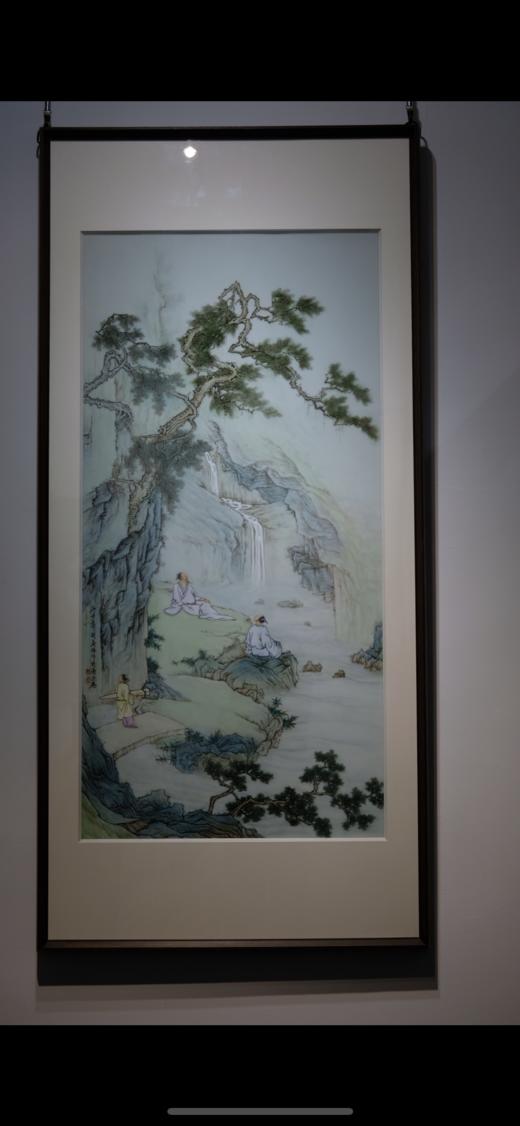 胡庆阳：粉彩《松风听泉图》 商品图0