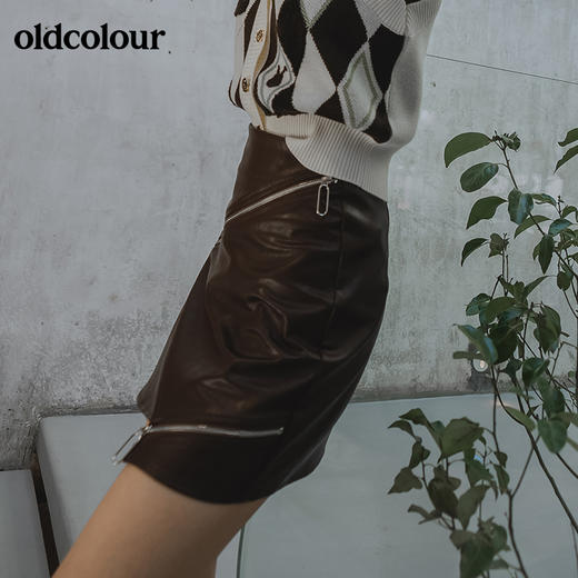 oldcolour2022春季新品商场同款气质休闲短款半身裙GO11061608 商品图2