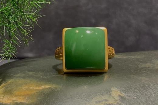 【御珠宫坊】金镶碧玉戒指 商品图6