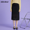 oldcolour2022春季新款时尚气质修身百搭高腰半身针织裙O13064308 商品缩略图4