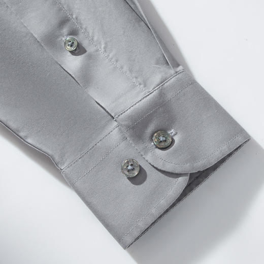 【97棉抗皱免烫】罗蒙春夏长袖衬衫男士正装商务通勤纯色微弹衬衣男 商品图11